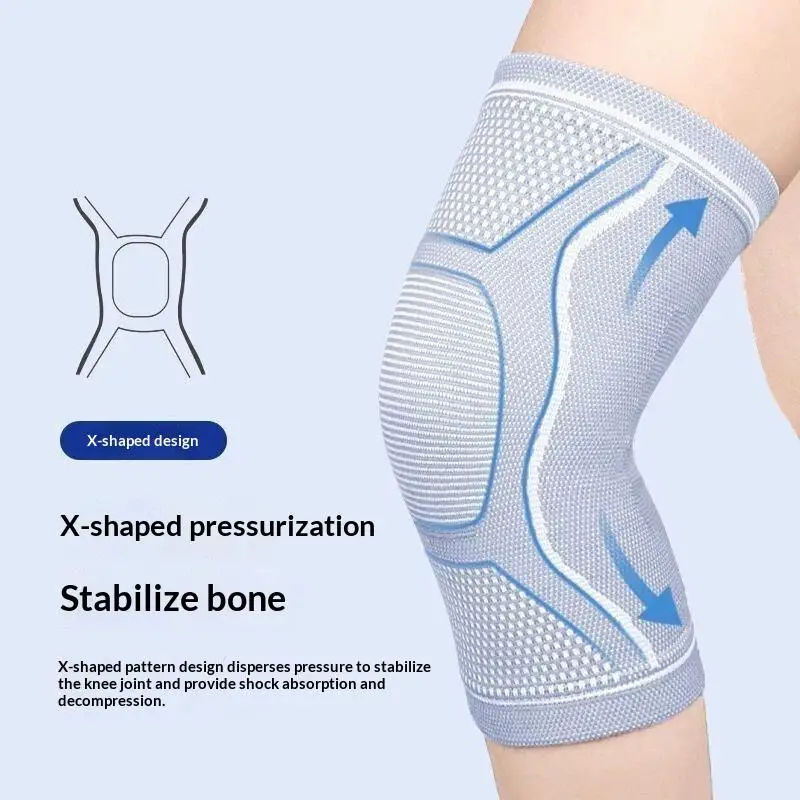 Compression Knee Brace Breathable Non-slip Adjustable Straps for Joint Pain Relief Squat Weightlifting Gym Training