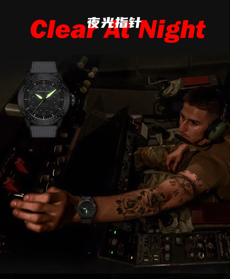 2026 Outdoor Sports Electronic Watch Solar Charging Luminous Waterproof Endurance Light Energy Driven Pointer Watch