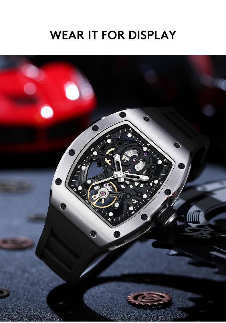 2026 Skeleton Automatic Multifunction Casual Clock Mechanical Watch OEM Customized Logo Men's Various Style