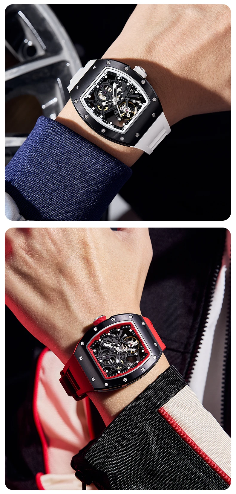 2026 Skeleton Automatic Multifunction Casual Clock Mechanical Watch OEM Customized Logo Men's Various Style