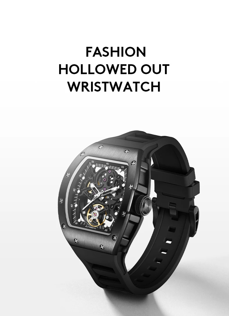 2026 Skeleton Automatic Multifunction Casual Clock Mechanical Watch OEM Customized Logo Men's Various Style