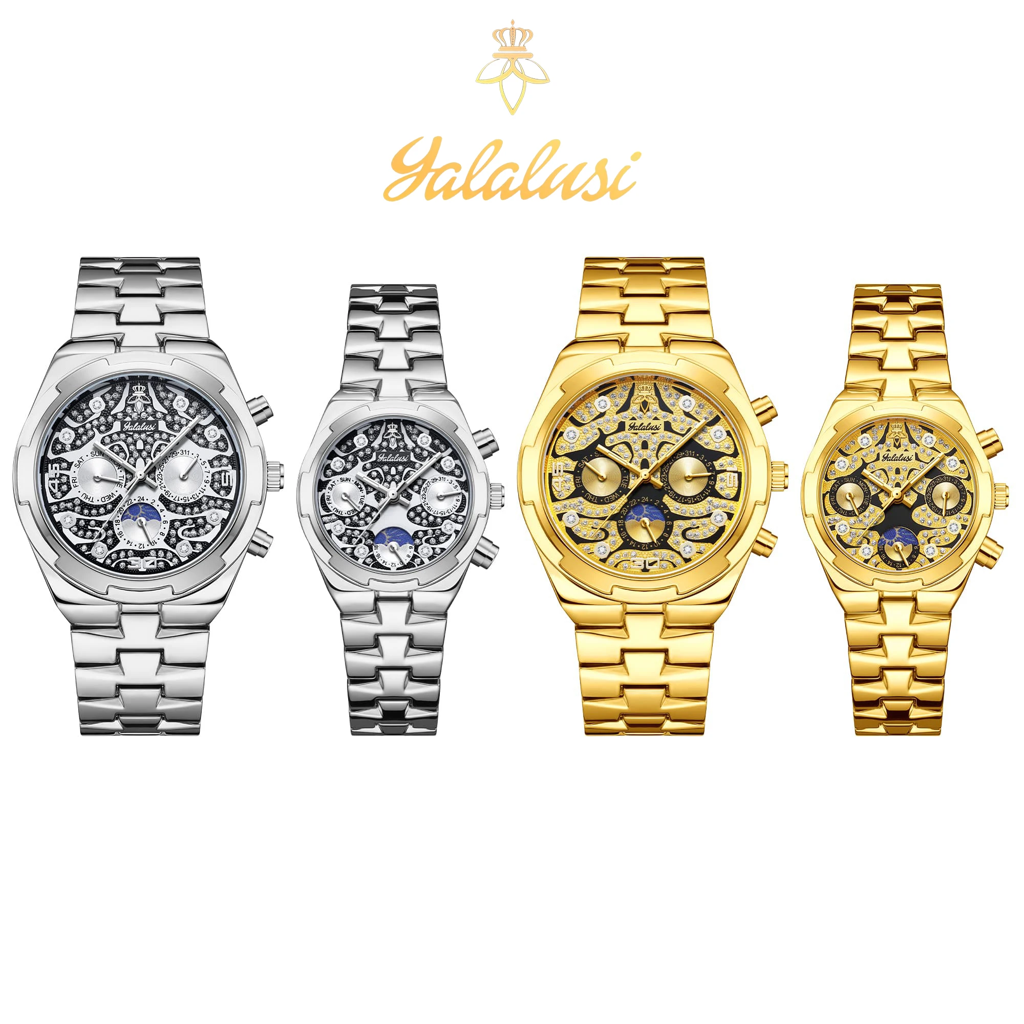 YaLaLuSi Unisex Waterproof Quartz Watches: Luxury Couple Watches, Fashionable Bracelet Watches, Gift Ideas Reloj Mujer