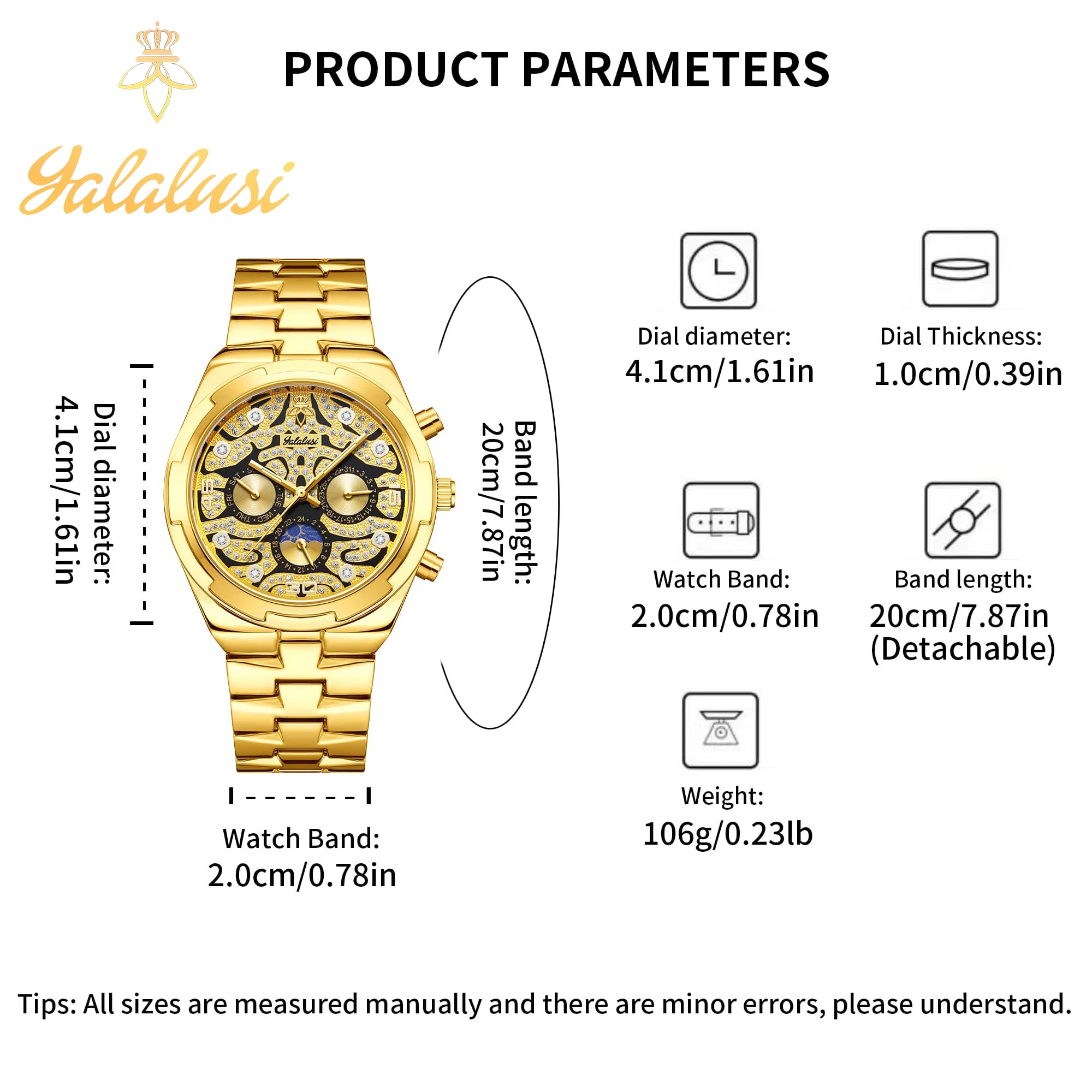 YaLaLuSi Unisex Waterproof Quartz Watches: Luxury Couple Watches, Fashionable Bracelet Watches, Gift Ideas Reloj Mujer