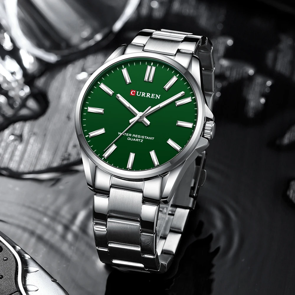 CURREN Fashion Brand Couple Watches for Lovers Simple Classic Quartz Stainless Steel Bracelet Wristwatches with Luminous Hands