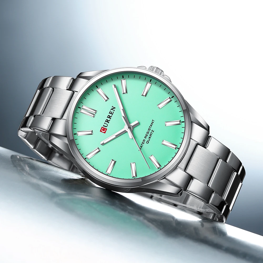 CURREN Fashion Brand Couple Watches for Lovers Simple Classic Quartz Stainless Steel Bracelet Wristwatches with Luminous Hands
