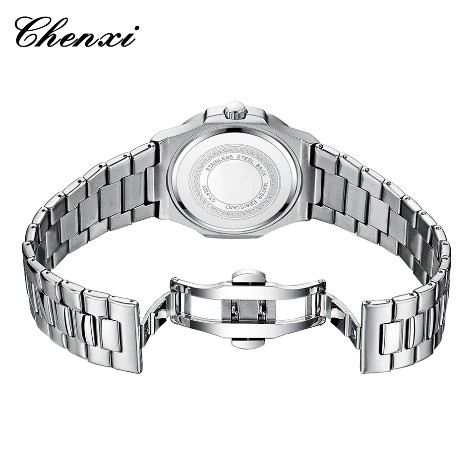 Fashion Couple Watches Men and Women Business Luxury Stainless Steel Quartz Wristwatch Waterproof Luminous Couple Watch Pair Set
