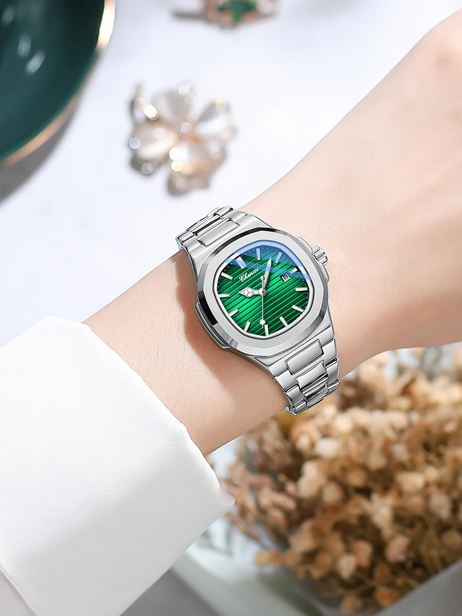Fashion Couple Watches Men and Women Business Luxury Stainless Steel Quartz Wristwatch Waterproof Luminous Couple Watch Pair Set