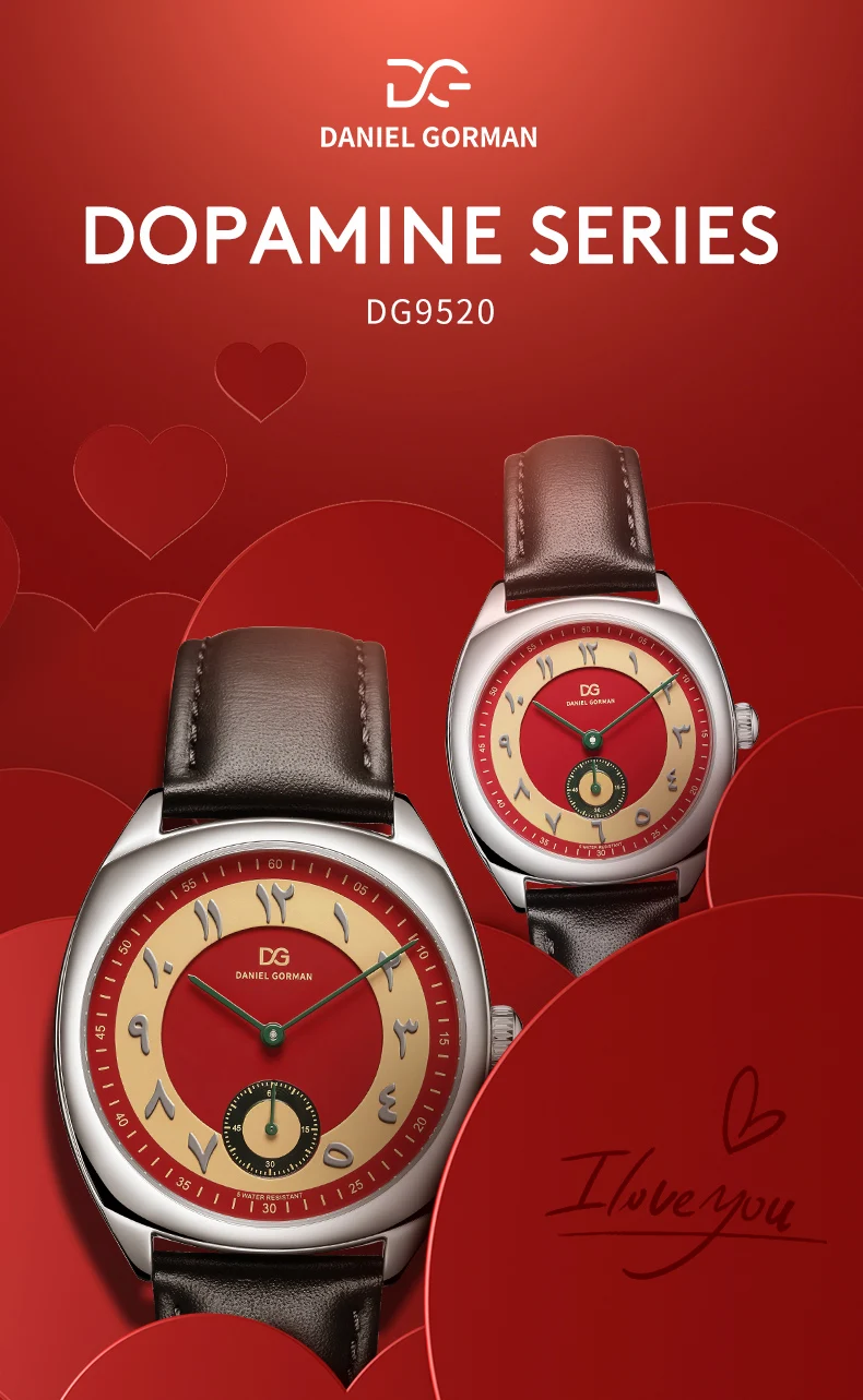 Arabische Uhren Arabic Gorman Watch For Lover 2026 Couple Watch Japan Quartz Stainless Steel Case Leather Strap