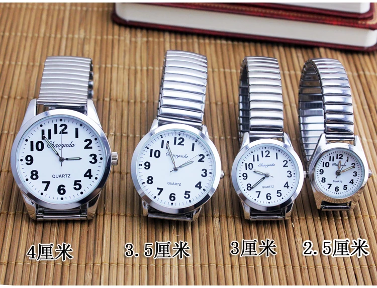2025 Old Men Women Couples Watches Flexible Elastic Strap Fashion Simple Large Digital Stainless Steel Electronic Wristwatches