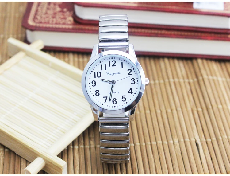 2025 Old Men Women Couples Watches Flexible Elastic Strap Fashion Simple Large Digital Stainless Steel Electronic Wristwatches