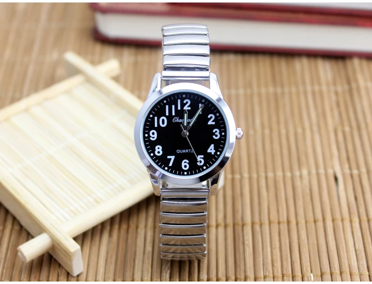 2025 Old Men Women Couples Watches Flexible Elastic Strap Fashion Simple Large Digital Stainless Steel Electronic Wristwatches
