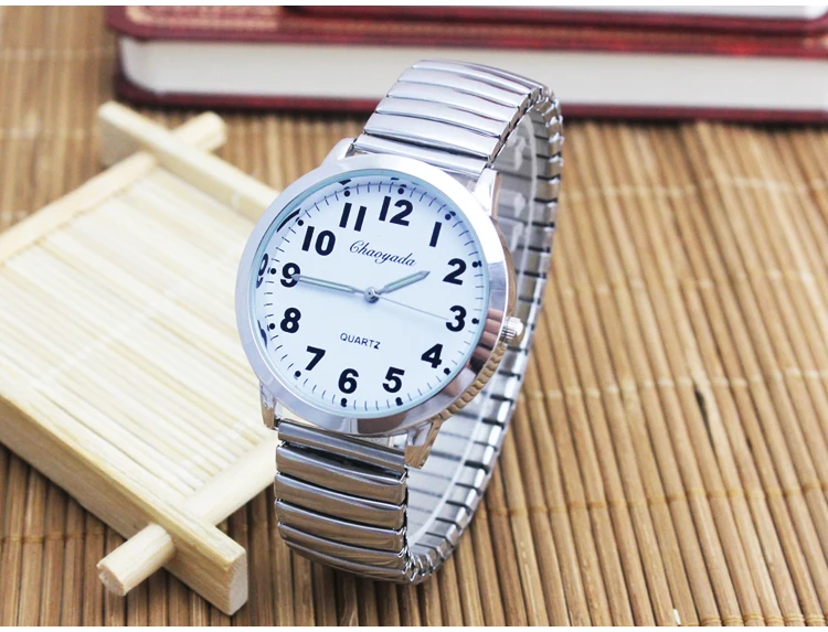 2025 Old Men Women Couples Watches Flexible Elastic Strap Fashion Simple Large Digital Stainless Steel Electronic Wristwatches