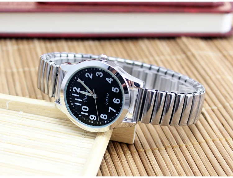 2025 Old Men Women Couples Watches Flexible Elastic Strap Fashion Simple Large Digital Stainless Steel Electronic Wristwatches