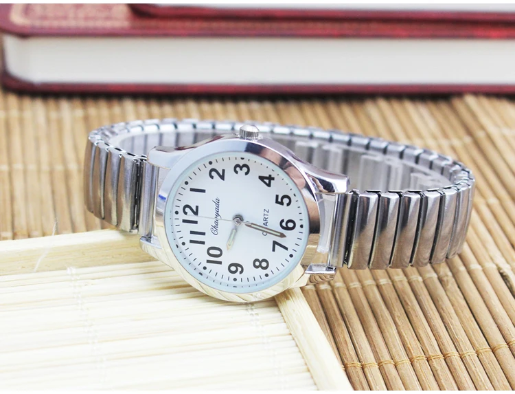 2025 Old Men Women Couples Watches Flexible Elastic Strap Fashion Simple Large Digital Stainless Steel Electronic Wristwatches
