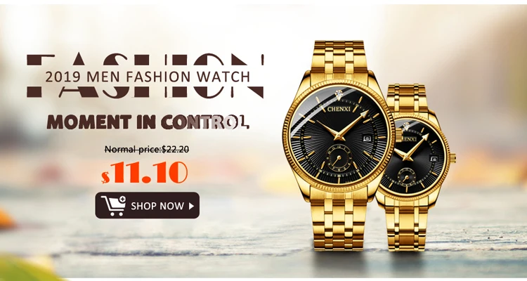 CHENXI Men's Luxury Chronograph Sport Quartz Watch Waterproof Luminous Silicone Strap Fashion Relogio Masculino for Gentlemen
