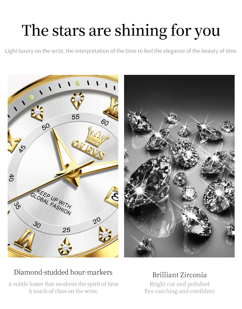 OLEVS 2906 Couple Watch Original Roman Scale Diamond Dial Luxury Quartz Watch For Men Women Rhombus Strap Waterproof Hand Clock