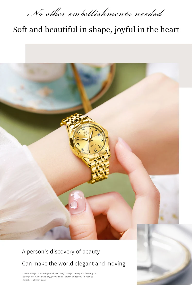 OLEVS 9970 Couple Watch For Men Women Luxury Number Dial Rhombus Mirror Quartz Hand Clock Stainless Steel Original Dress Watches