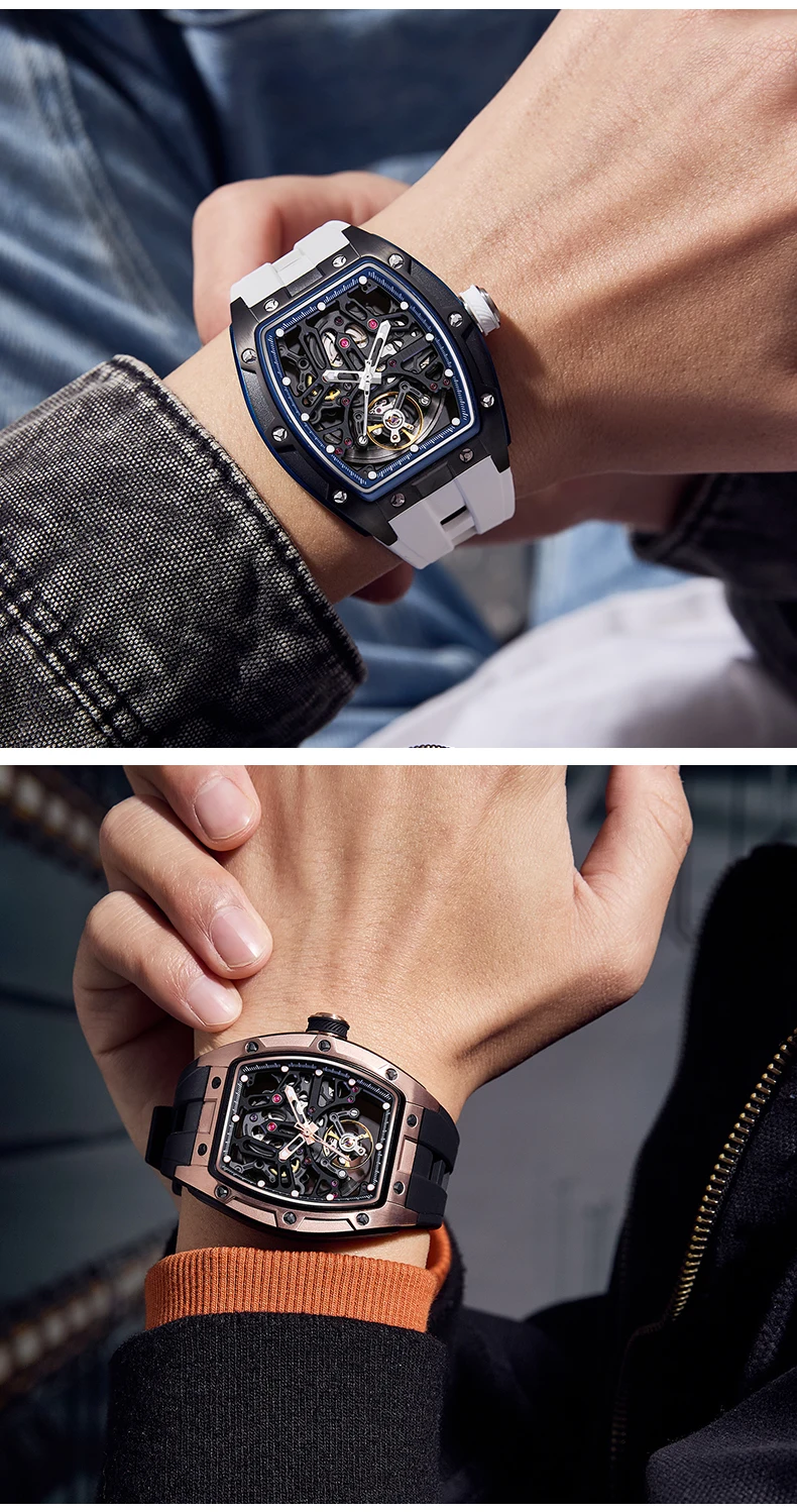Mechanical Watch 2026 Luminous Transparent Steel Case Tourbillon Automatic Luxury Skeleton Dial Wholesale Gorman Watch