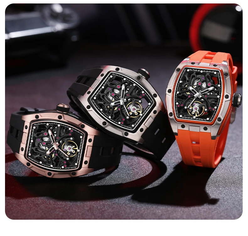 Mechanical Watch 2026 Luminous Transparent Steel Case Tourbillon Automatic Luxury Skeleton Dial Wholesale Gorman Watch