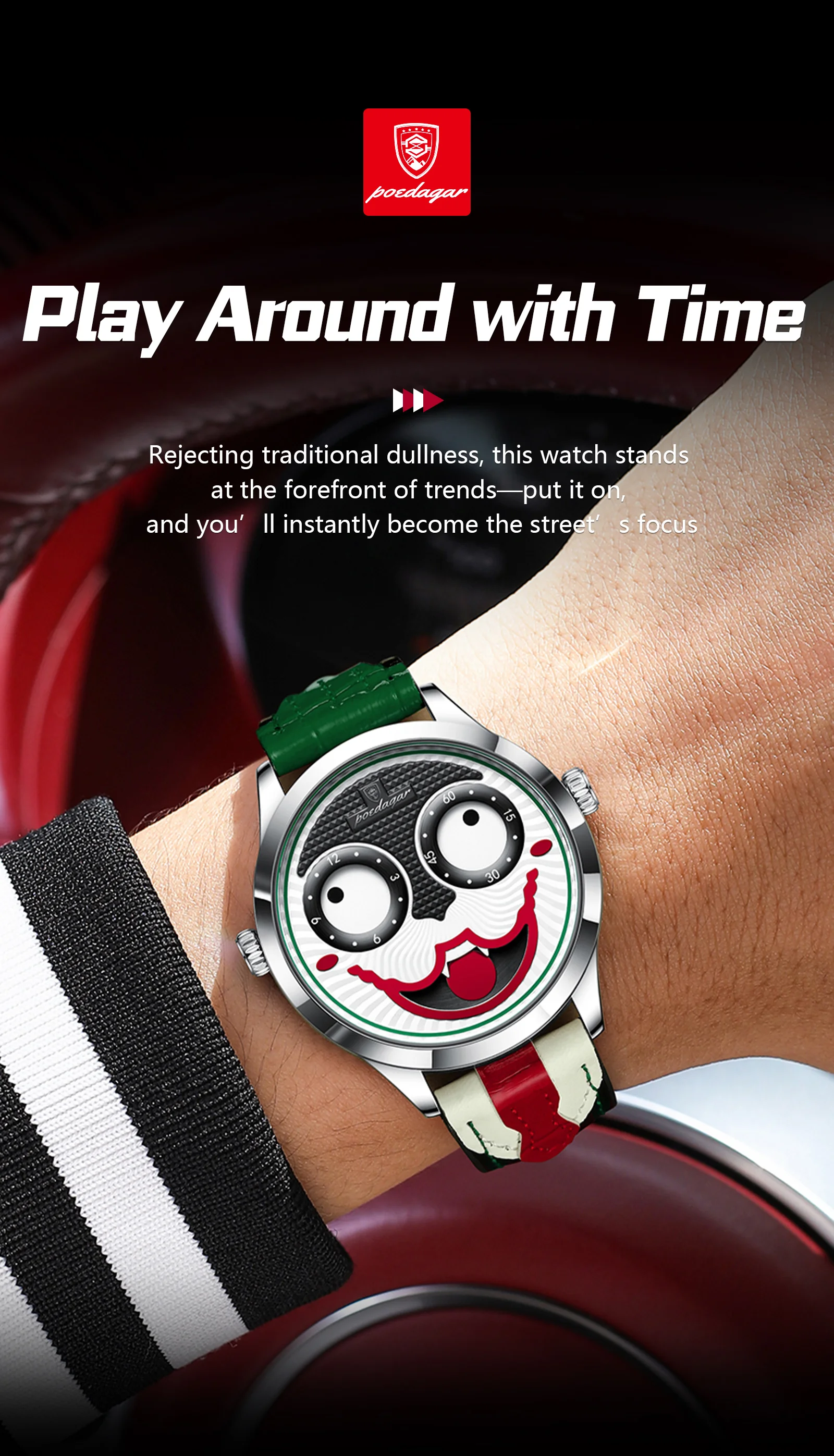 POEDAGAR Original Watch For Man Waterproof High Quality Fashion Male Watches Quartz Leather Casual Men's Wristwatch Reloj Hombre