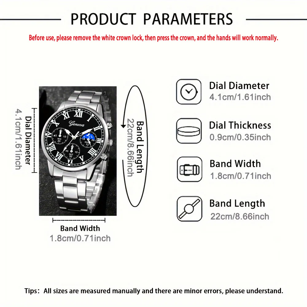 Men's Fashion Business watch, Simple casual quartz watch,  Daily and work accessories, holiday gifts