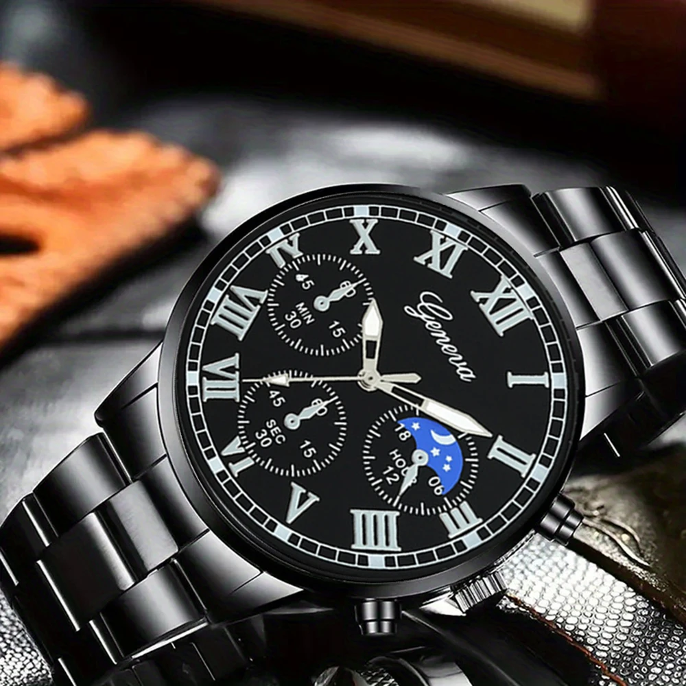 Men's Fashion Business watch, Simple casual quartz watch,  Daily and work accessories, holiday gifts