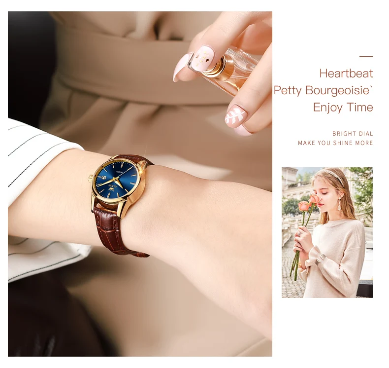 OLEVS 6898 Couple's Watches Luxury Original Fashion Brand Waterproof Luminous Quartz Wristwatch Calendar Design For Date Sport