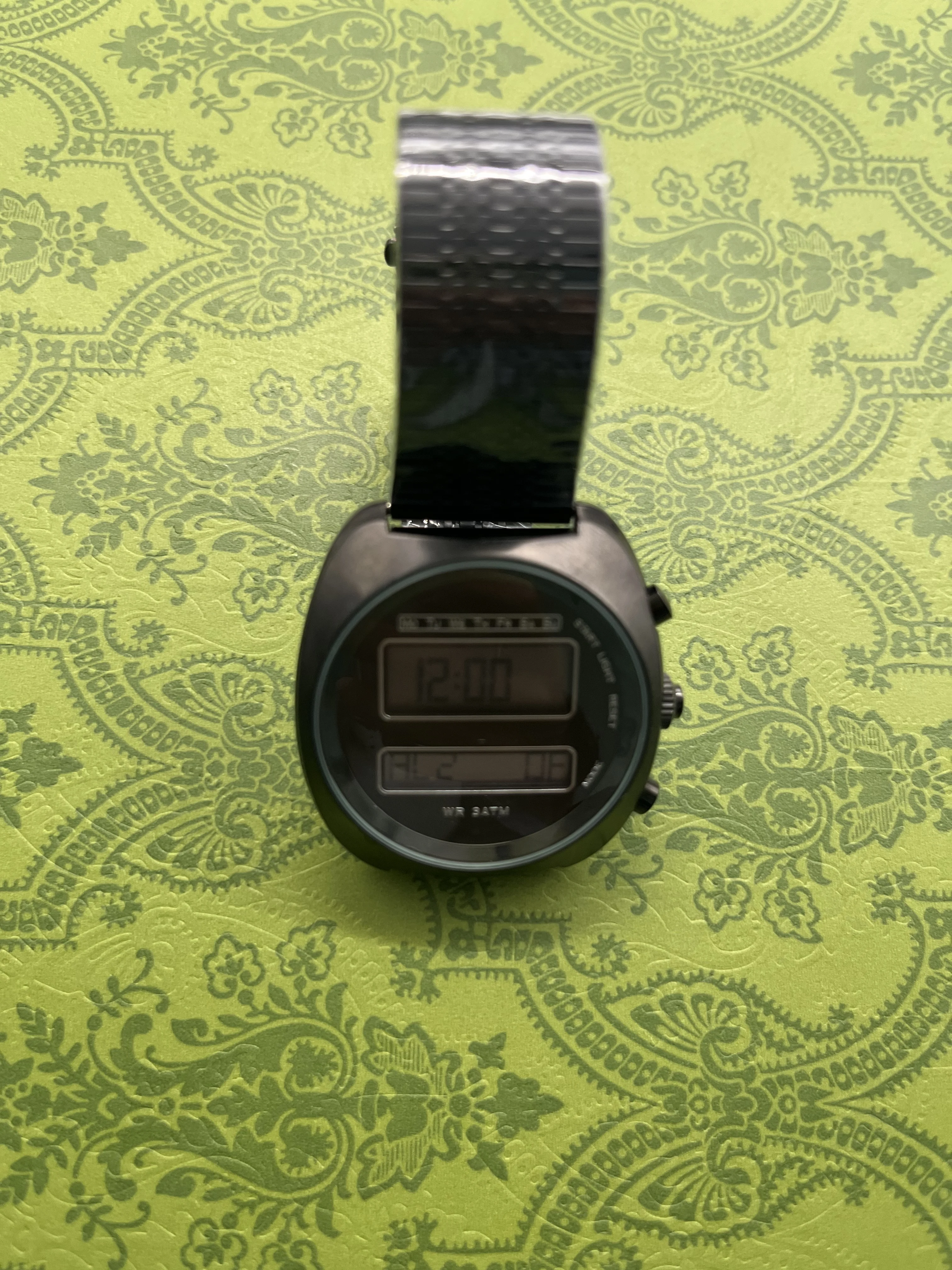 Vintage Futuristic Design Watch ChronoD Retro 1970s Electronic Dual Display Watch LCD Stainless Steel Case