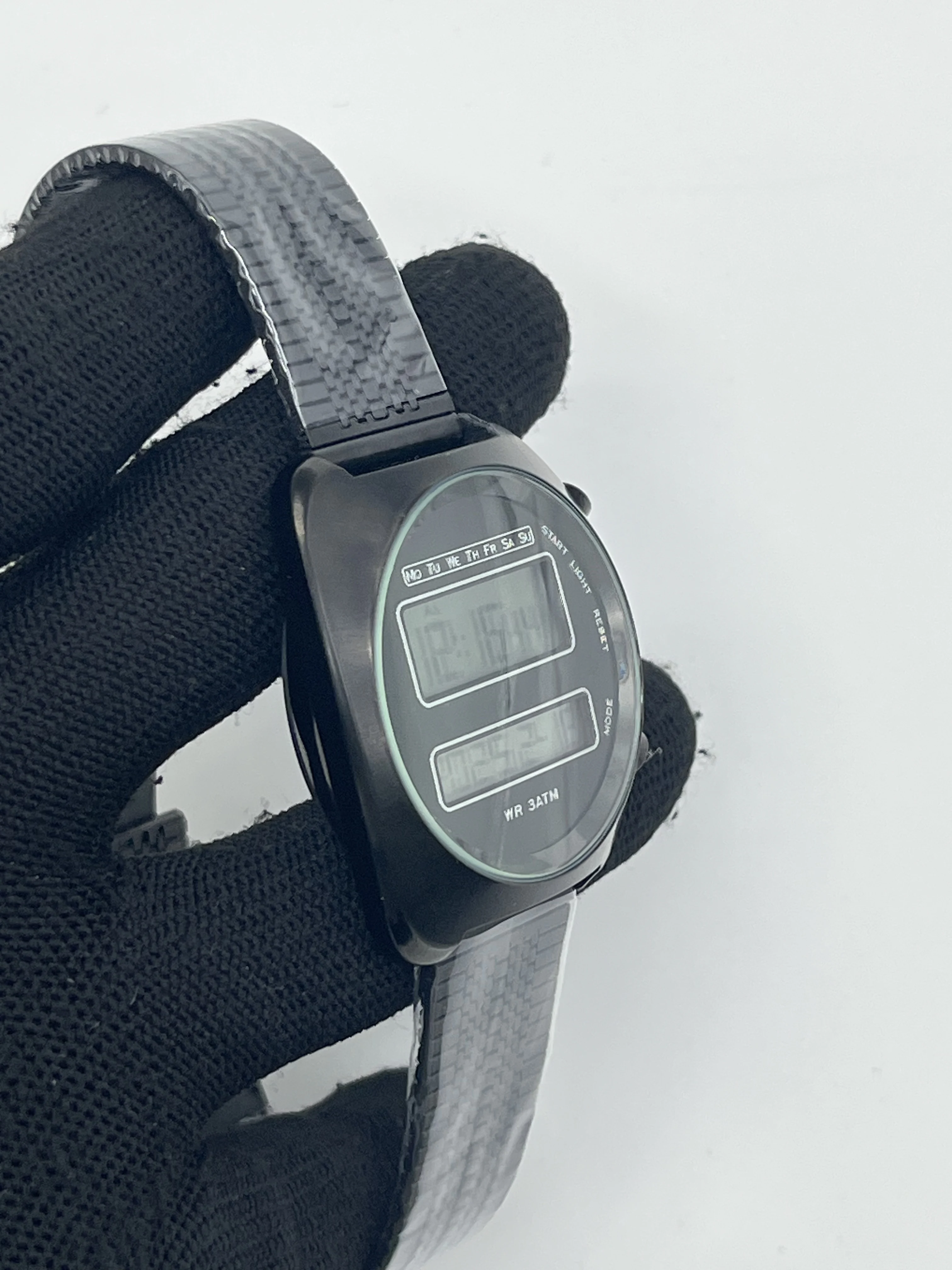 Vintage Futuristic Design Watch ChronoD Retro 1970s Electronic Dual Display Watch LCD Stainless Steel Case