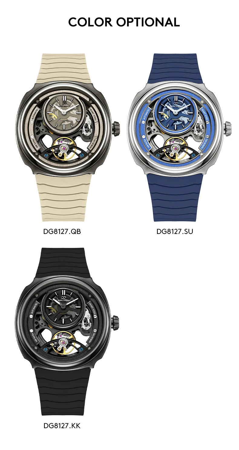 Bright Future Automatic Watch Silicone Strap 5 ATM Waterproof Mechanical Watches Daniel Gorman Watch Excellent Quality