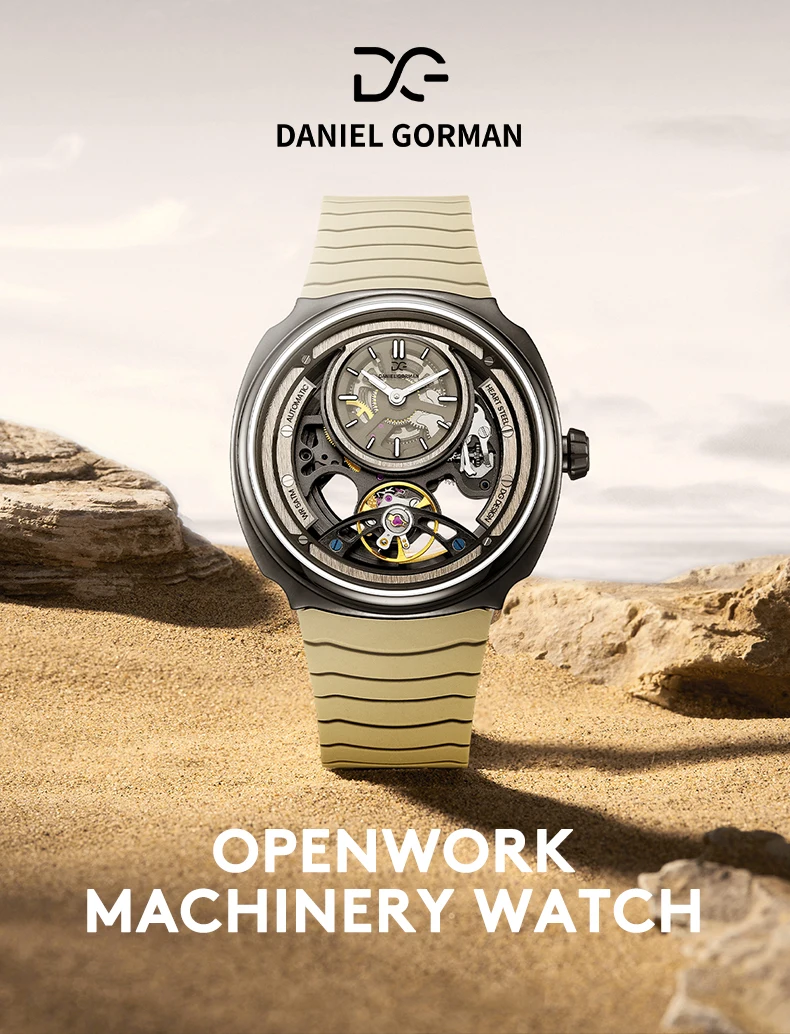 Bright Future Automatic Watch Silicone Strap 5 ATM Waterproof Mechanical Watches Daniel Gorman Watch Excellent Quality