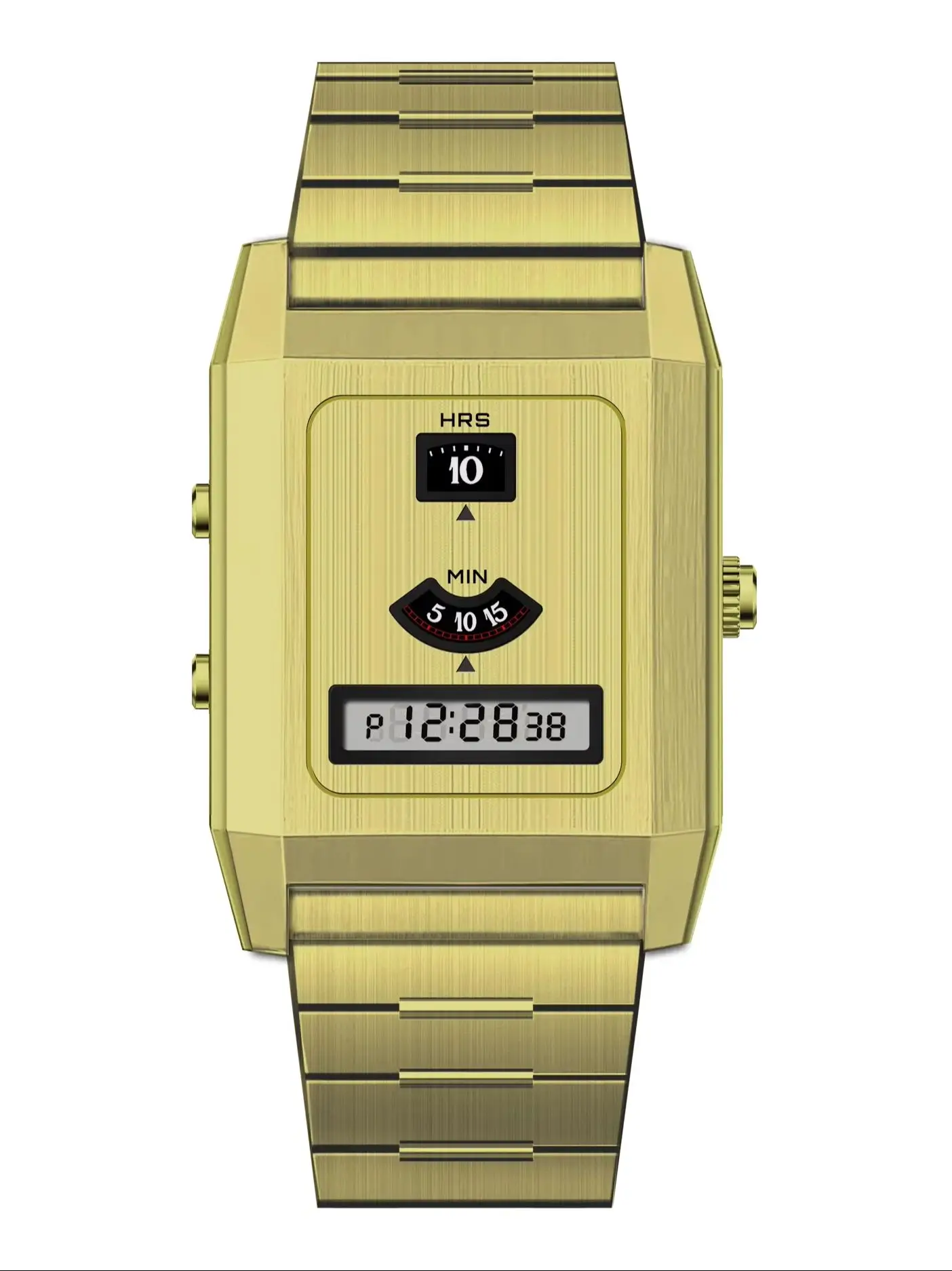 C-0PO Couple's Retro Digital Watch LCD Display, Vintage 2026 Design - Adjustable Strap Daily Casual Matching Timepiece