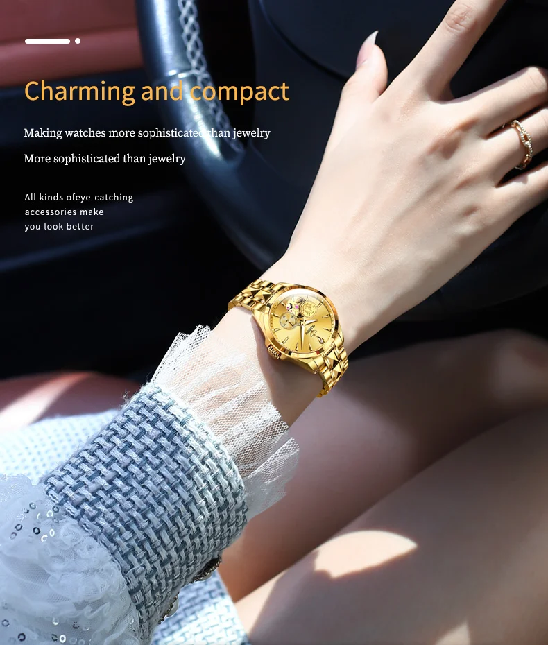 OUPINKE Couple Watches Top Brand Luxury Fashion Original Automatic Mechanical Wristwatch Independent Second Dial Waterproof New