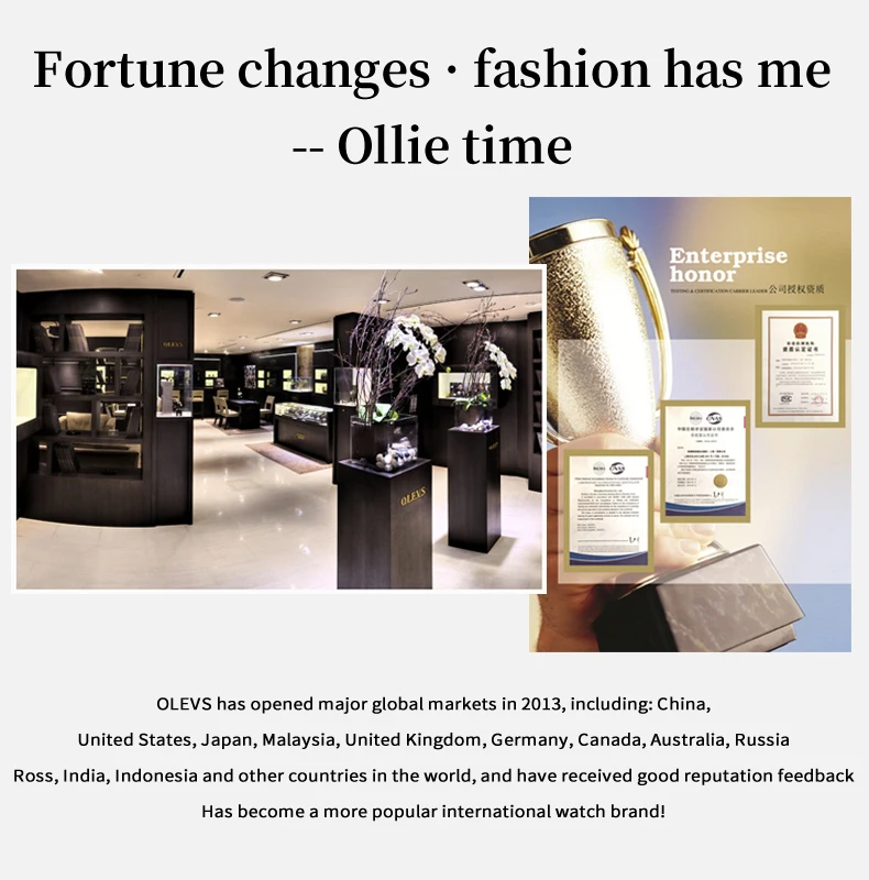 OLEVS Quartz Couple Watch Luxury Brand Waterproof Lunar Phase Timing Code Watch Elegant and Romantic Lover His Her Couple Watch