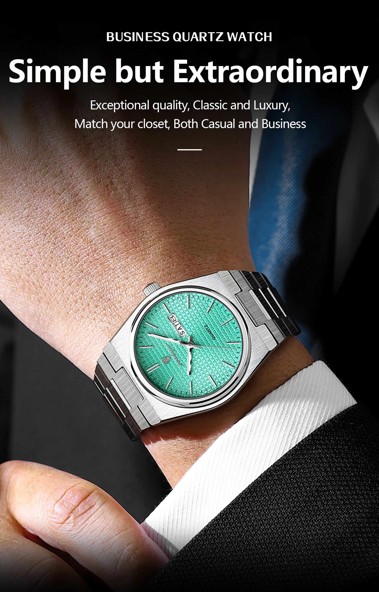POEDAGAR Fashion Couple Watch Waterproof Stainless Steel Men Wristwatch Luminous Date Week Quartz Watches For Boyfriend+Gift Box