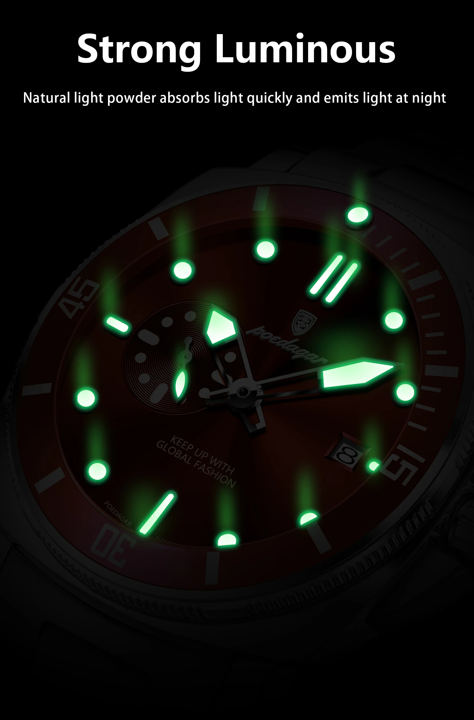 POEDAGAR Luxury Fashion Male Wristwatch Luminous Waterproof Date Watches For Men Nylon Leather Quartz Business Men's Clock Reloj