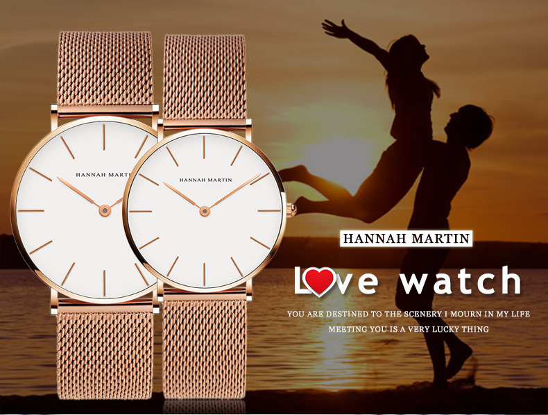Couple Watches Dropship Simple 1 Set Watch Casual Fashion Steel Mesh Steel Waterproof Luxury Brand Sport Watch Relogio Masculino