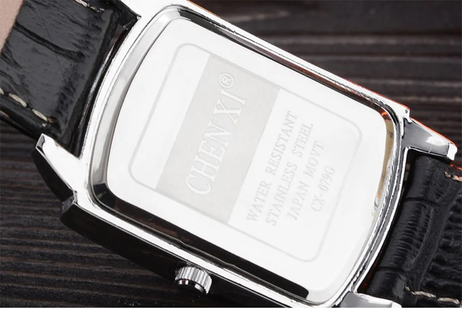 CHENXI 079A Fashion Couple Quartz Watches Casual Retro Clocks Calendar Waterproof Leather Strap Classic Men Women Wristwatch
