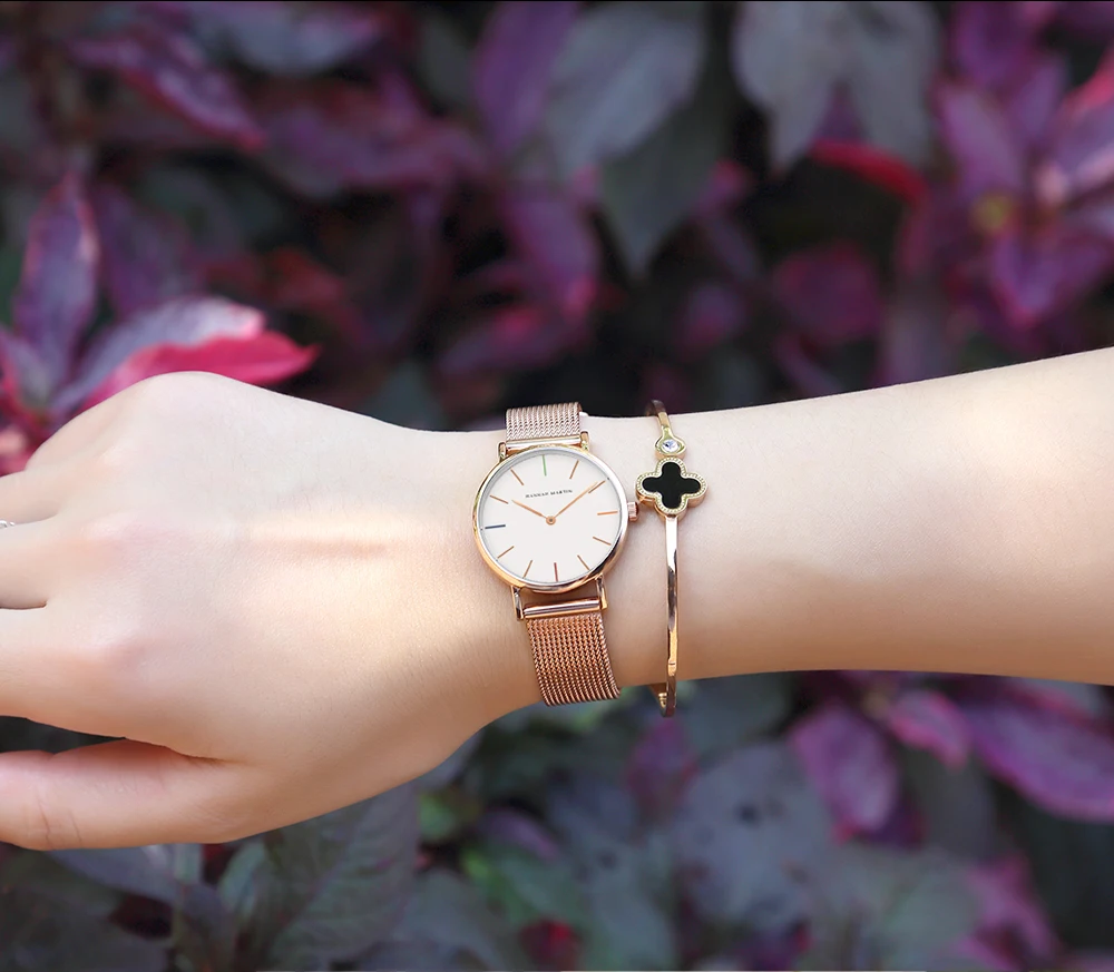 2Pcs Fashion Women's Set Watch 6.9mm Ultra Thin Japanese Movement Minimalist Valentine Day Mens Quartz Watch Relogios Masculino