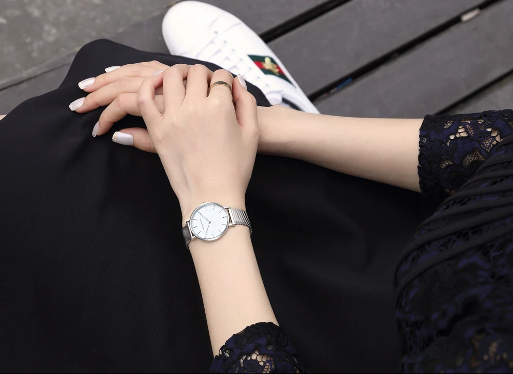 2Pcs Fashion Women's Set Watch 6.9mm Ultra Thin Japanese Movement Minimalist Valentine Day Mens Quartz Watch Relogios Masculino