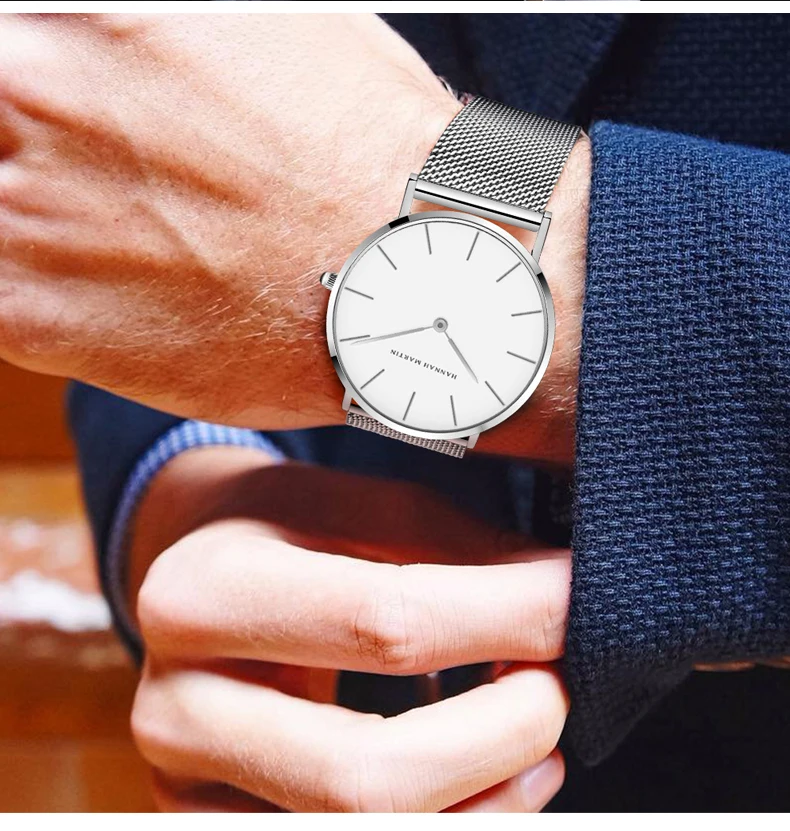 2Pcs Fashion Women's Set Watch 6.9mm Ultra Thin Japanese Movement Minimalist Valentine Day Mens Quartz Watch Relogios Masculino