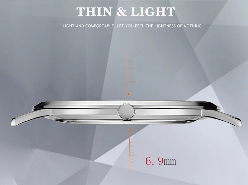 2Pcs Fashion Women's Set Watch 6.9mm Ultra Thin Japanese Movement Minimalist Valentine Day Mens Quartz Watch Relogios Masculino