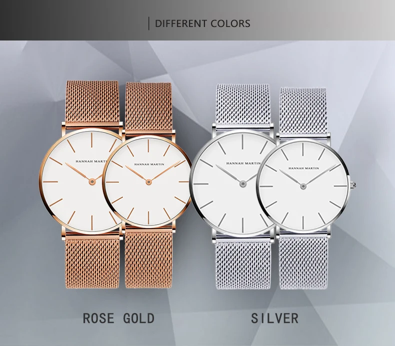 2Pcs Fashion Women's Set Watch 6.9mm Ultra Thin Japanese Movement Minimalist Valentine Day Mens Quartz Watch Relogios Masculino