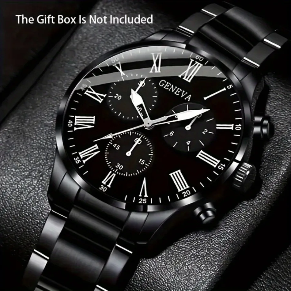 2pcs Luxury Men's Quartz Watch Set, Business & Casual Wear - Ideal Gift for Back To School, Christmas, Birthdays