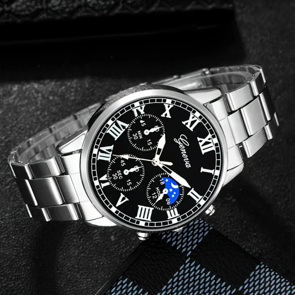 2pcs Luxury Men's Quartz Watch Set, Business & Casual Wear - Ideal Gift for Back To School, Christmas, Birthdays