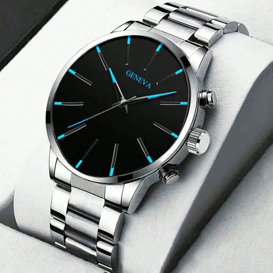 2pcs Luxury Men's Quartz Watch Set, Business & Casual Wear - Ideal Gift for Back To School, Christmas, Birthdays