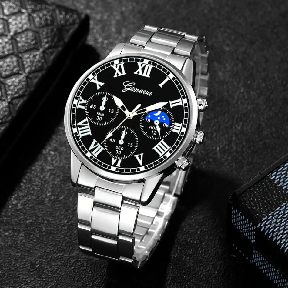 2pcs Luxury Men's Quartz Watch Set, Business & Casual Wear - Ideal Gift for Back To School, Christmas, Birthdays