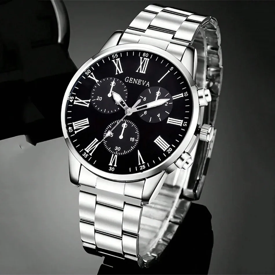 2pcs Luxury Men's Quartz Watch Set, Business & Casual Wear - Ideal Gift for Back To School, Christmas, Birthdays