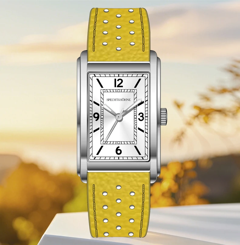 New Specht & Söhne Fashion Couple Watches VH31 Quartz Watches Casual Retro Clocks Sapphire Crystal Leather Strap Wristwatch