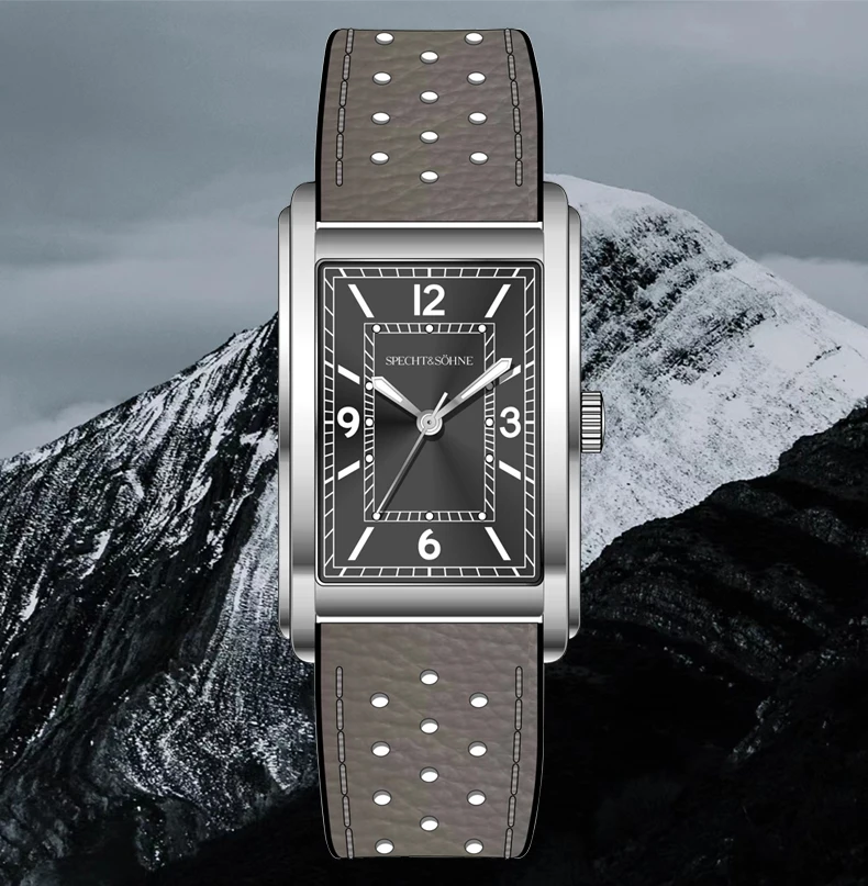 New Specht & Söhne Fashion Couple Watches VH31 Quartz Watches Casual Retro Clocks Sapphire Crystal Leather Strap Wristwatch